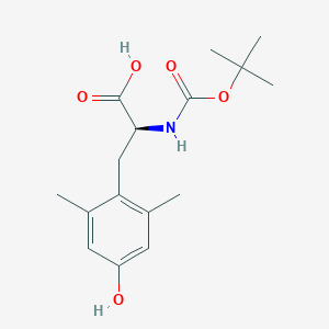 molecular formula C16H23NO5 B1339673 (S)-2-((tert-Butoxycarbonyl)amino)-3-(4-hydroxy-2,6-dimethylphenyl)propanoic acid CAS No. 99953-00-1