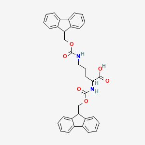 molecular formula C35H32N2O6 B13396742 N,N'-Bis-Fmoc-D-ornithine 