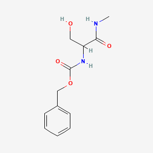 molecular formula C12H16N2O4 B13396768 benzyl N-[3-hydroxy-1-(methylamino)-1-oxopropan-2-yl]carbamate 