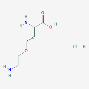 molecular formula C6H13ClN2O3 B13396788 (S)-trans-2-Amino-4-(2-aminoethoxy)-3-butenoic acid hydrochloride 