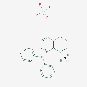 molecular formula C22H23BF4NP B13396811 (1R)-8-(diphenylphosphanyl)-1,2,3,4-tetrahydronaphthalen-1-aminium; tetrafluoroboranuide 