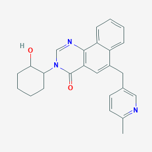 molecular formula C25H25N3O2 B13396813 3-(2-Hydroxycyclohexyl)-6-[(6-methylpyridin-3-yl)methyl]benzo[h]quinazolin-4-one 