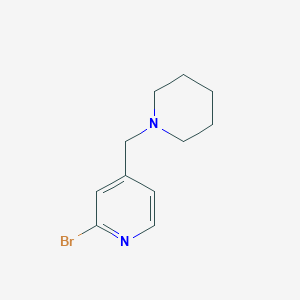 molecular formula C11H15BrN2 B1339682 2-Bromo-4-(piperidin-1-ylmethyl)pyridine CAS No. 88046-02-0