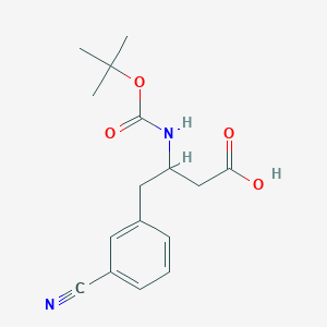 molecular formula C16H20N2O4 B13396832 Boc-beta-hophe(3-cn)-oh 