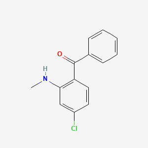 molecular formula C14H12ClNO B13396834 2-Methylamino-5-chloro benzophenone 