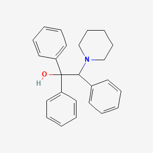 molecular formula C25H27NO B13396837 1,1,2-Triphenyl-2-piperidin-1-ylethanol 