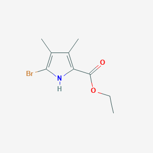 molecular formula C9H12BrNO2 B1339684 5-溴-3,4-二甲基-1H-吡咯-2-羧酸乙酯 CAS No. 110814-85-2