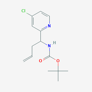 molecular formula C14H19ClN2O2 B13396842 tert-butyl N-[1-(4-chloropyridin-2-yl)but-3-enyl]carbamate 
