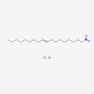 molecular formula C18H38ClN B13396850 Octadec-9-en-1-amine--hydrogen chloride (1/1) CAS No. 19183-31-4