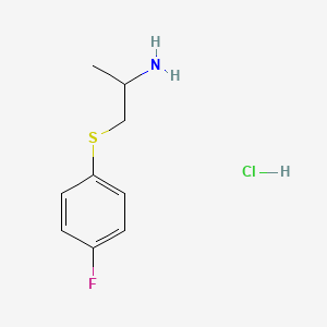 molecular formula C9H13ClFNS B1339686 1-((4-Fluorophenyl)thio)propan-2-amine hydrochloride 