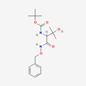 molecular formula C17H26N2O5 B13396862 tert-butyl N-[3-hydroxy-3-methyl-1-oxo-1-(phenylmethoxyamino)butan-2-yl]carbamate 