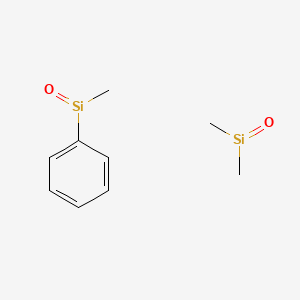 molecular formula C9H14O2Si2 B13396904 Poly(dimethylsiloxane-co-methylphenylsiloxane) CAS No. 63148-52-7
