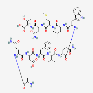 molecular formula C61H89N15O18S B13396915 H-DL-Ala-DL-Gln-DL-Asp-DL-Phe-DL-Val-DL-Gln-DL-Trp-DL-Leu-DL-Met-DL-Asn-DL-xiThr-OH 