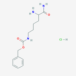 molecular formula C14H22ClN3O3 B13396987 benzyl N-(5,6-diamino-6-oxohexyl)carbamate;hydrochloride 