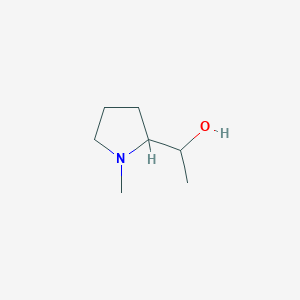 molecular formula C7H15NO B13397004 1-(1-Methylpyrrolidin-2-YL)ethan-1-OL 