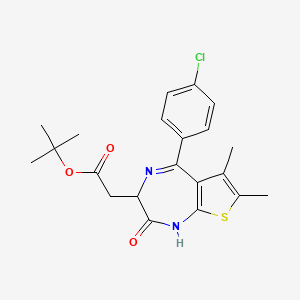 molecular formula C21H23ClN2O3S B13397044 tert-Butyl 2-[5-(4-Chlorophenyl)-6,7-dimethyl-2-oxo-2,3-dihydro-1H-thieno[2,3-e][1,4]diazepin-3-yl]acetate 