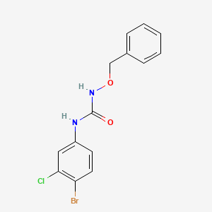 molecular formula C14H12BrClN2O2 B13397078 1-Benzyloxy-3-(4-bromo-3-chlorophenyl)urea CAS No. 845879-19-8