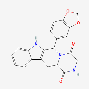 molecular formula C21H17N3O4 B13397091 2-(1,3-benzodioxol-5-yl)-3,6,17-triazatetracyclo[8.7.0.03,8.011,16]heptadeca-1(10),11,13,15-tetraene-4,7-dione 