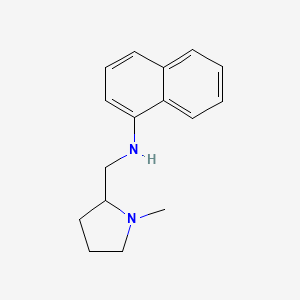 molecular formula C16H20N2 B13397104 N-[(1-methylpyrrolidin-2-yl)methyl]naphthalen-1-amine 