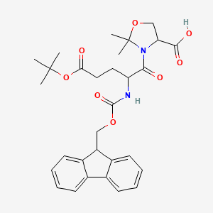molecular formula C30H36N2O8 B13397117 Fmoc-Glu(OtBu)-SerPsi(Me,Me)Pro-OH 