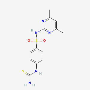 molecular formula C13H15N5O2S2 B13397185 N-(4,6-Dimethylpyrimidin-2-yl)-4-thioureidobenzenesulfonamide 