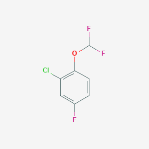 molecular formula C7H4ClF3O B1339723 2-Chloro-1-(difluoromethoxy)-4-fluorobenzene CAS No. 106969-09-9