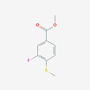 molecular formula C9H9FO2S B13397249 Methyl 3-fluoro-4-(methylthio)benzoate 