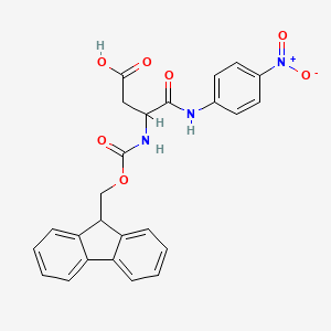 molecular formula C25H21N3O7 B13397253 3-({[(9H-fluoren-9-yl)methoxy]carbonyl}amino)-3-[(4-nitrophenyl)carbamoyl]propanoic acid 