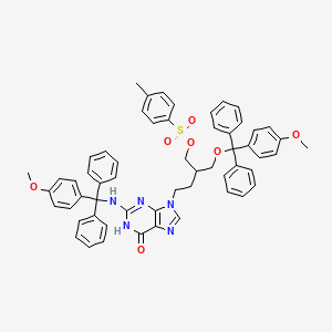 molecular formula C57H53N5O7S B13397265 Tosyl-FHBG CAS No. 206067-84-7