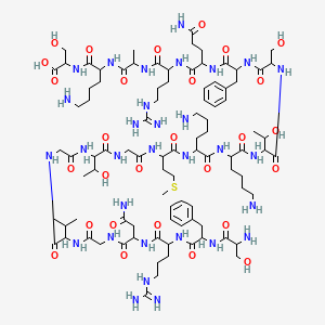 molecular formula C93H155N31O28S B13397289 H-DL-Ser-DL-Phe-DL-Arg-DL-Asn-Gly-DL-Val-Gly-DL-xiThr-Gly-DL-Met-DL-Lys-DL-Lys-DL-xiThr-DL-Ser-DL-Phe-DL-Gln-DL-Arg-DL-Ala-DL-Lys-DL-Ser-OH 