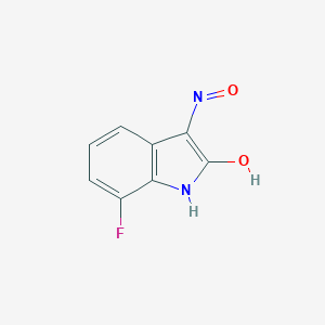 molecular formula C8H5FN2O2 B133973 7-Fluoro-3-(hydroxyimino)indolin-2-one CAS No. 143884-84-8