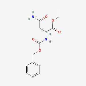 molecular formula C14H18N2O5 B13397313 ethyl ((benzyloxy)carbonyl)-L-asparaginate 