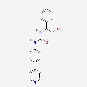 molecular formula C20H19N3O2 B13397318 1-(2-Hydroxy-1-phenylethyl)-3-(4-pyridin-4-ylphenyl)urea 