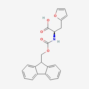 B1339732 (R)-2-((((9H-Fluoren-9-yl)methoxy)carbonyl)amino)-3-(furan-2-yl)propanoic acid CAS No. 220497-85-8