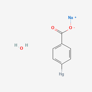 molecular formula C7H6HgNaO3 B13397344 sodium;(4-carboxylatophenyl)mercury;hydrate 