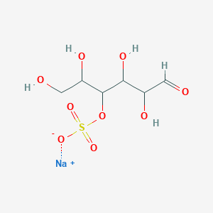 molecular formula C6H11NaO9S B13397392 Sodium;(1,2,4,5-tetrahydroxy-6-oxohexan-3-yl) sulfate 
