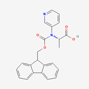 molecular formula C23H20N2O4 B13397405 (2S)-2-[9H-fluoren-9-ylmethoxycarbonyl(pyridin-3-yl)amino]propanoic acid 