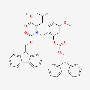 molecular formula C44H41NO8 B13397413 Fmoc-[Fmoc-Hmb]-Leu-OH 