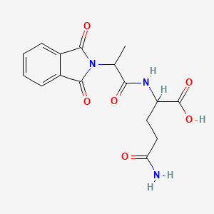 molecular formula C16H17N3O6 B13397435 N-Phthaloyl-L-alanyl-L-glutamine 