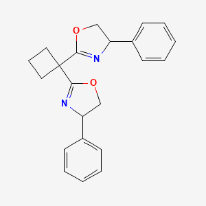 molecular formula C22H22N2O2 B13397440 4-Phenyl-2-[1-(4-phenyl-4,5-dihydro-1,3-oxazol-2-yl)cyclobutyl]-4,5-dihydro-1,3-oxazole 