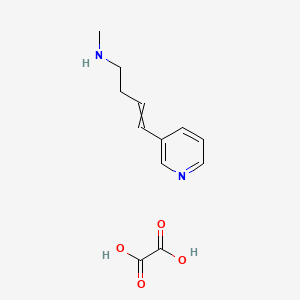molecular formula C12H16N2O4 B13397459 N-methyl-4-pyridin-3-ylbut-3-en-1-amine;oxalic acid 