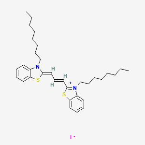 (2Z)-3-Octyl-2-[(E)-3-(3-octyl-1,3-benzothiazol-3-ium-2-yl)prop-2-enylidene]-1,3-benzothiazole;iodide