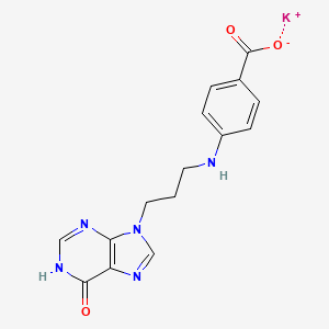 molecular formula C15H14KN5O3 B13397490 Potassium 4-[3-(6-Oxo-3H-Purin-9-Yl)Propylamino]Benzoate 