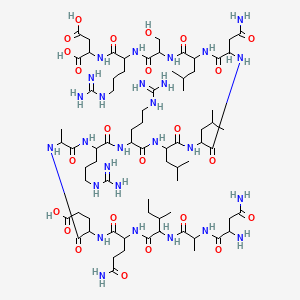 molecular formula C73H129N27O24 B13397500 H-DL-Asn-DL-Ala-DL-xiIle-DL-Gln-DL-Glu-DL-Ala-DL-Arg-DL-Arg-DL-Leu-DL-Leu-DL-Asn-DL-Leu-DL-Ser-DL-Arg-DL-Asp-OH 