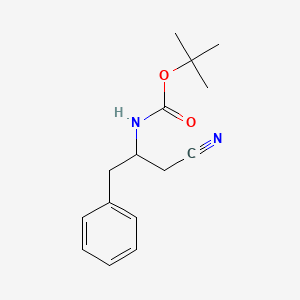 molecular formula C15H20N2O2 B13397546 (1-Benzyl-2-cyanoethyl)-carbamic acid tert.-butyl ester 