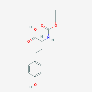 molecular formula C15H21NO5 B13397593 4-(4-Hydroxyphenyl)-2-[(2-methylpropan-2-yl)oxycarbonylamino]butanoic acid 