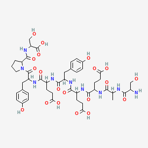 molecular formula C47H63N9O20 B13397651 H-DL-Ser-DL-Ala-DL-Glu-DL-Glu-DL-Tyr-DL-Glu-DL-Tyr-DL-Pro-DL-Ser-OH 
