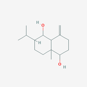 molecular formula C15H26O2 B13397654 2-Isopropyl-4a-methyl-8-methylenedecahydro-1,5-naphthalenediol 