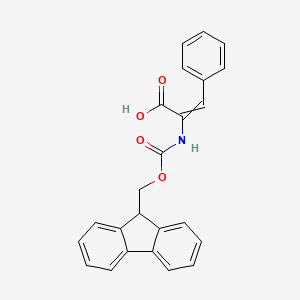 molecular formula C24H19NO4 B13397663 N-(fluorenylmethoxycarbonyl)-alpha,beta-didehydro-phenylalanine 