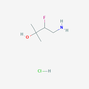 molecular formula C5H13ClFNO B13397701 4-Amino-3-fluoro-2-methylbutan-2-ol;hydrochloride 